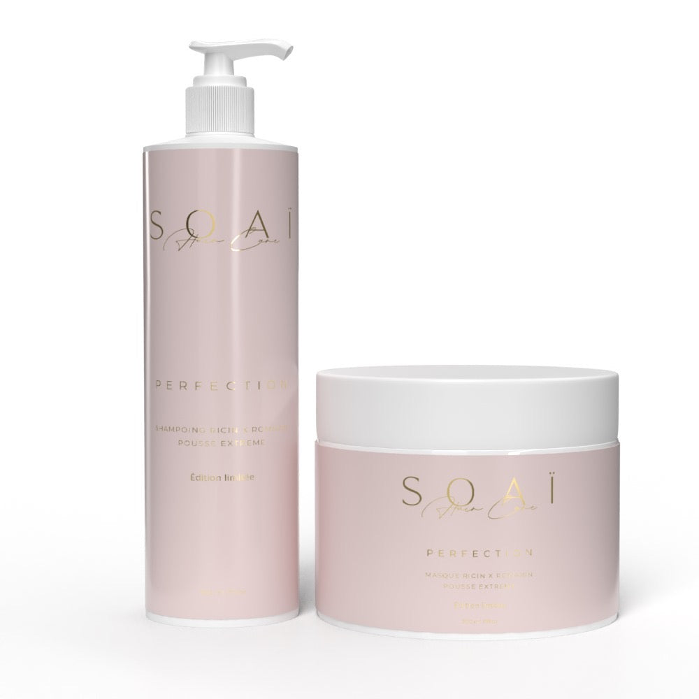 Kit de shampoing et masque ricin romarin