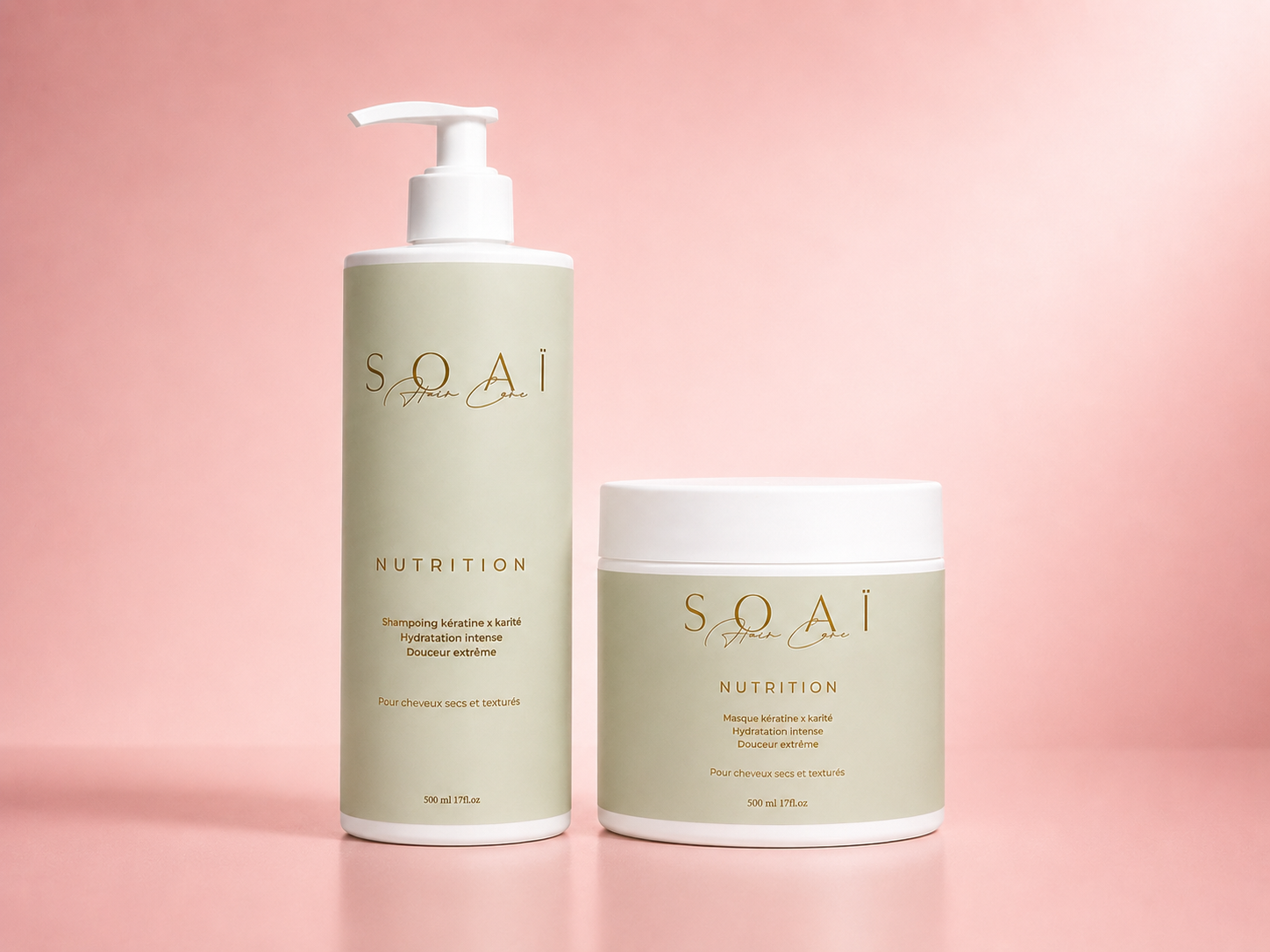 Kit Shampoing &amp; Masque – Kératine + Beurre de Karité